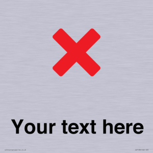 Custom plain background, red cross sign